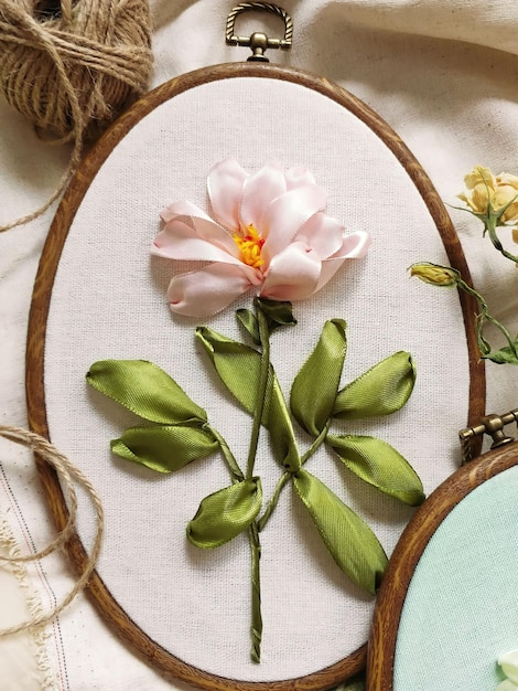 haftowany obrazek na płótnie